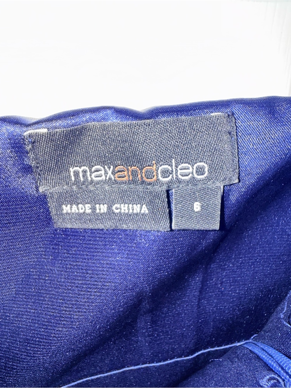 Max & Cleo Navy Strapless Tiered Ruffle Dress - Picture 3 of 3